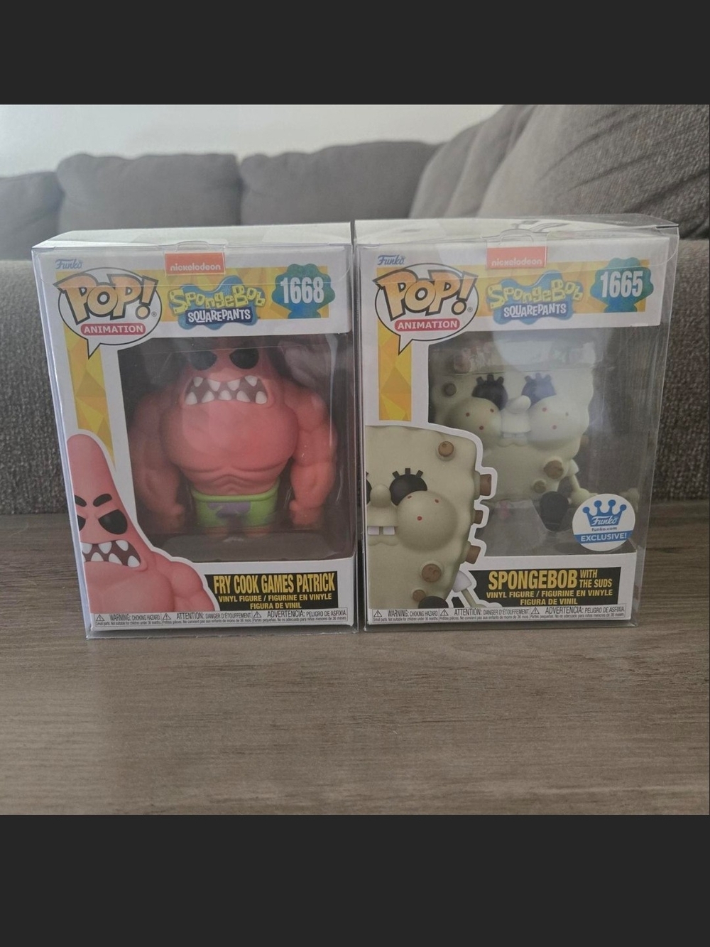 Funko POP! SpongeBob & Fry Cook Games Patrick & Exclusive Spongebob With Suds